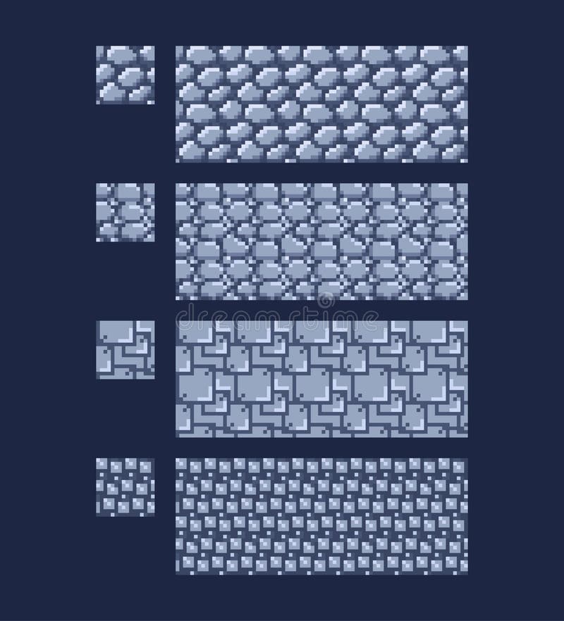 Pixel Water Seamless Texture Background 