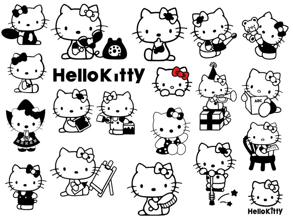 Маленькие рисунки hello kitty 