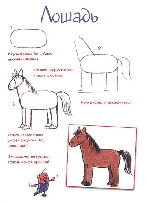 How to Draw a Horse step by step ✓