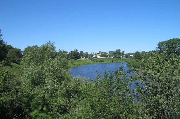 Вологодская весна река церковь, пейзаж 