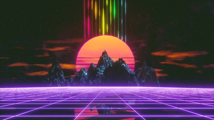 80s Synthwave Background Images, HD 