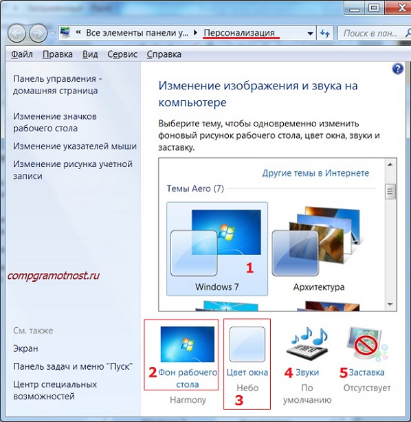 Как настроить рабочий стол Windows 7 