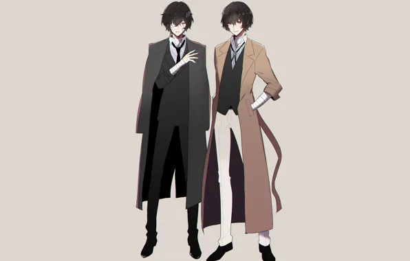 Обои аниме, арт, Bungou Stray Dogs, Дазай, Бродячие Псы 