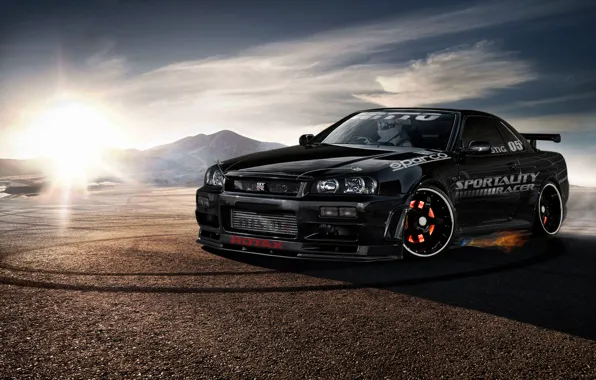 Обои Ниссан, Nissan, GT-R, Racing, Skyline, 2002, R34 