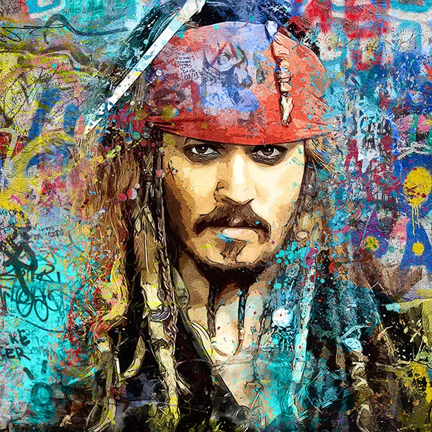 Skull ☠️ Pirates of the Caribbean Pop Art Ai Illustration 