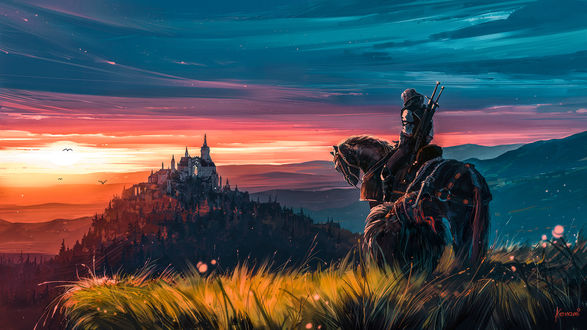 Обои город, The Witcher 3, Туссент 