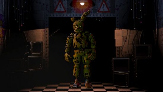 Fnaf Animatronics With Springtrap Wallpaper 