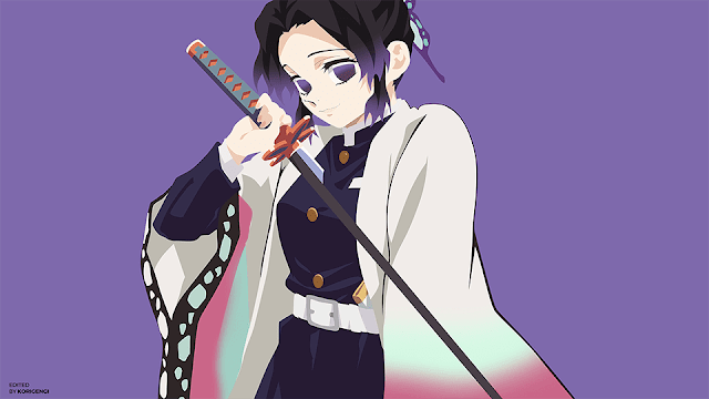 Shinobu Kocho Katana Kimetsu no Yaiba 4K Wallpaper #3