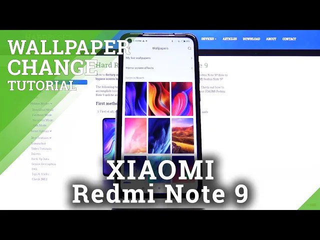 Как изменить обои на REDMI 9 Activ 