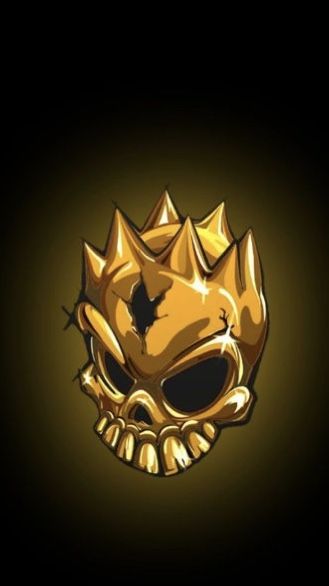 Gold skull