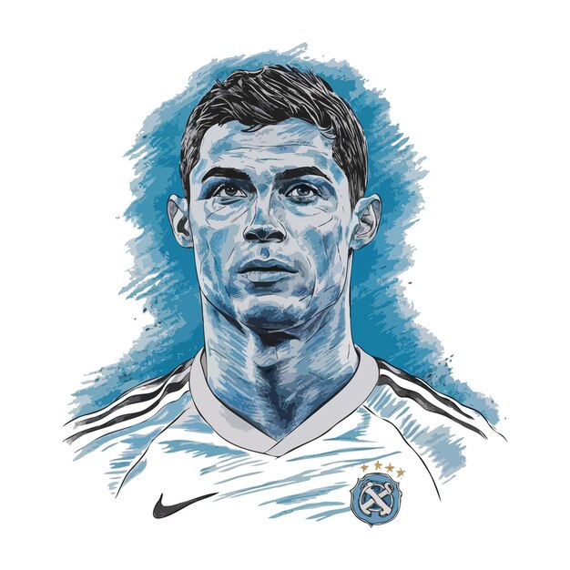 Рисунок рисунка переносной карикатуры Cristiano Ronaldo 