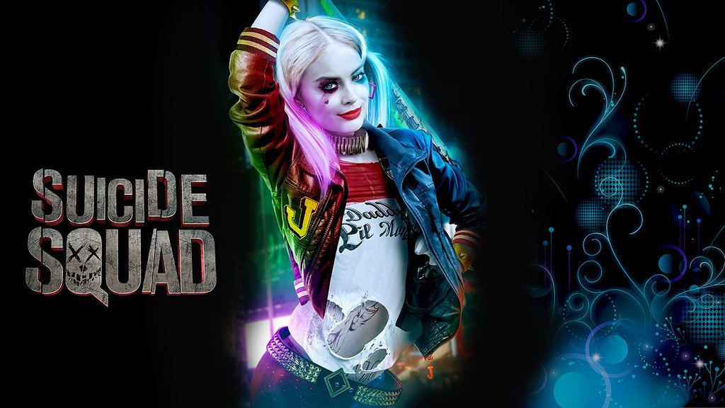 Обои harley quinn, stand, resolute на 