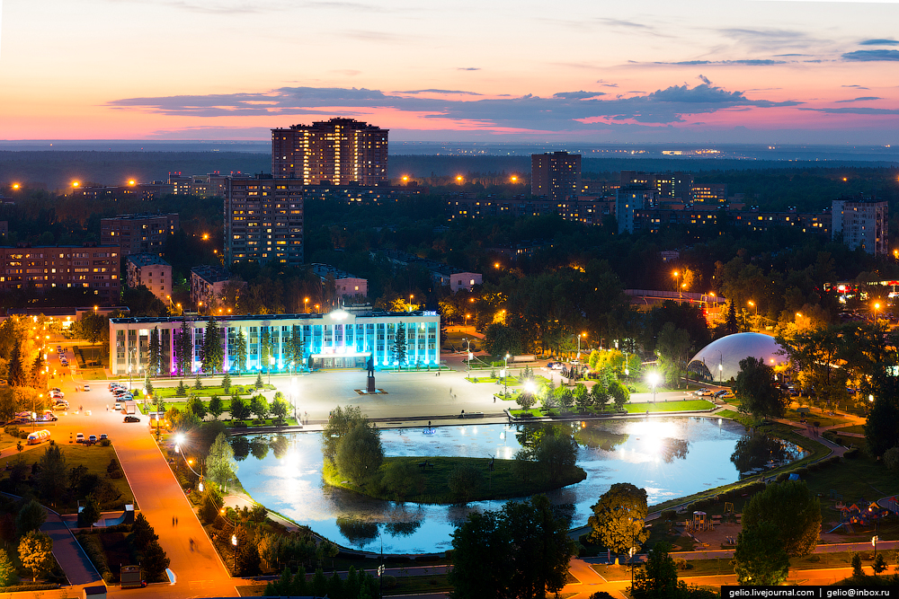 Панорама центра города Одинцово, Улицы 