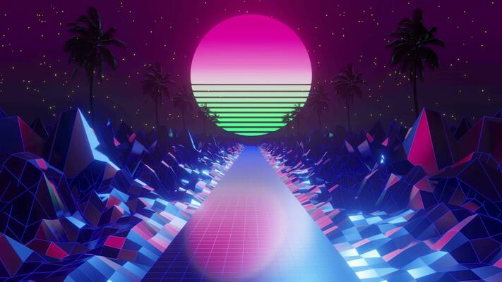 Живые обои RetroWave