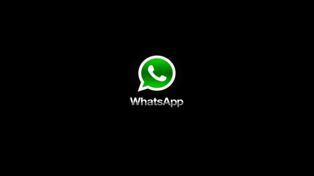 Значок WhatsApp изолирован на черном 