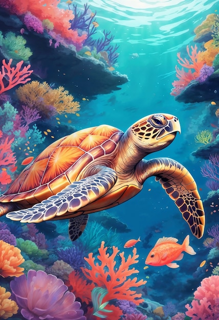 Water Vertebrate Loggerhead Sea Turtle 