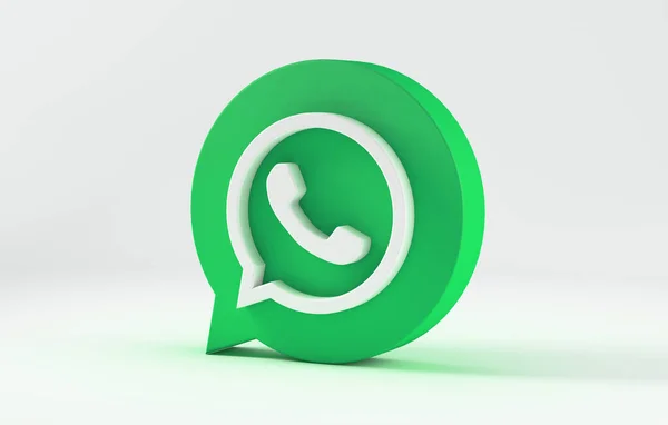 3d Рендеринга Whatsapp Золотой Логотип 