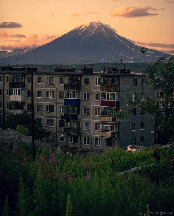 Вечерний вид на город Петропавловск-Камчатский