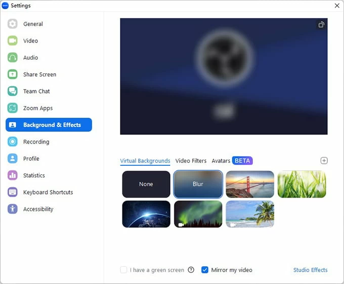 How to Blur the Background in Zoom