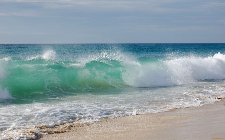 Обои вода, камни, Пейзаж, пляж, небо, облака, песок, море для 