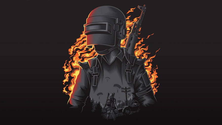 PUBG MOBILE Wallpaper 4K, Parachute landing, 5K