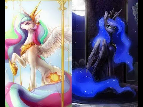 MLP Luna and Celestia Art Pint