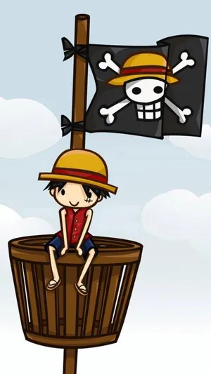 Phone Luffy With Sky Wallpaper 