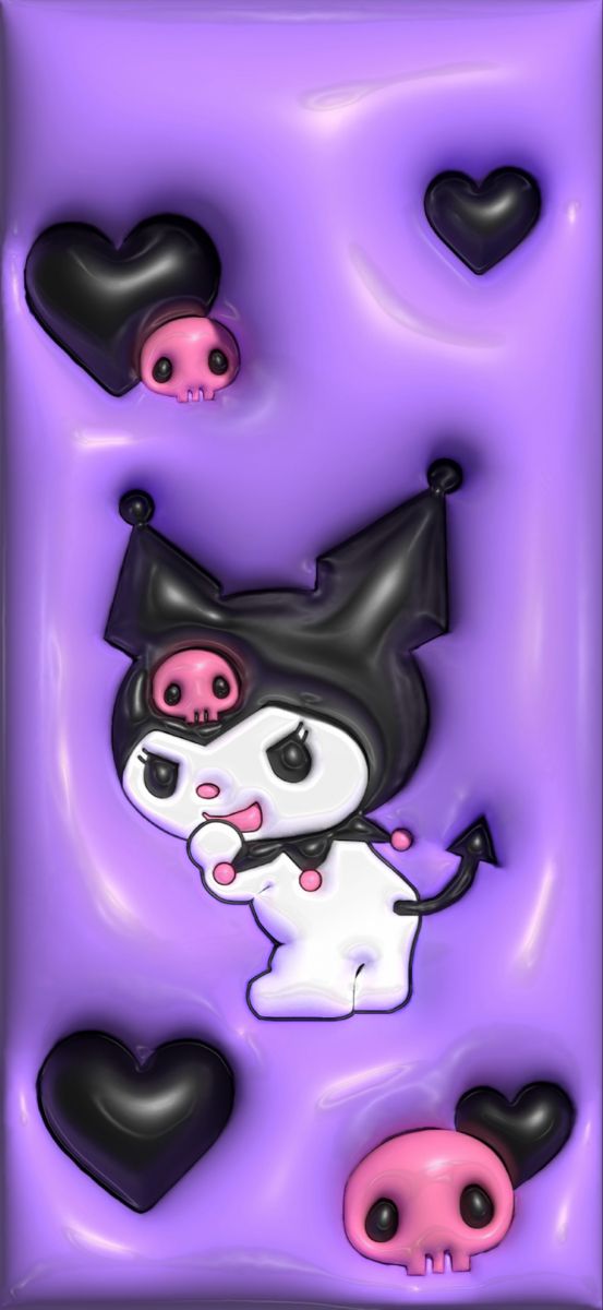 Cute Kuromi Purple Wallpaper