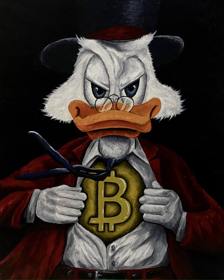 Scrooge Mcduck In Coins Background 