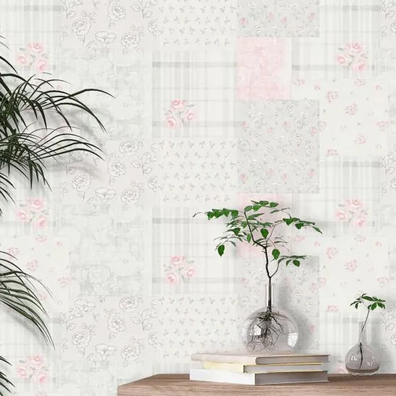 Patchwork Jungle Wallpaper, wall mural 