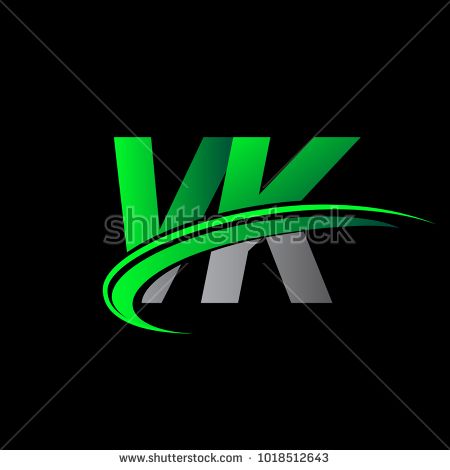 VK logo design template vector 