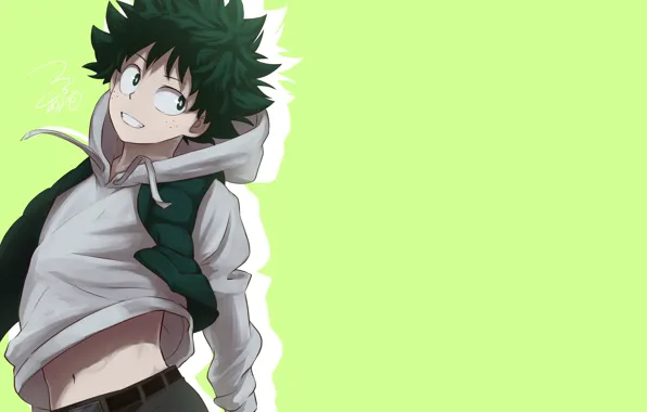 Обои взгляд, герой, парень, My Hero Academia, Boku No Hero 