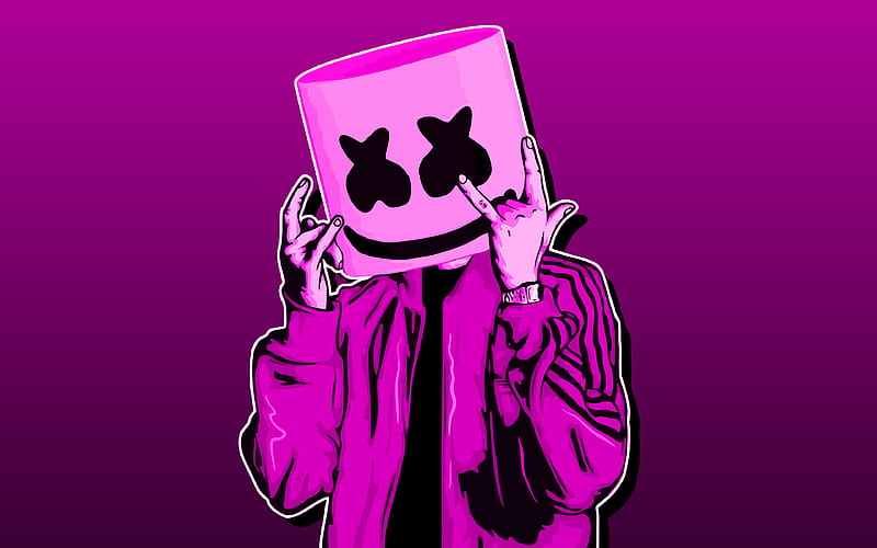 Marshmello Logo AMOLED 5K Wallpaper