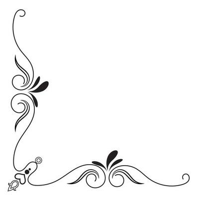 Black And White Art Deco Border Stock 