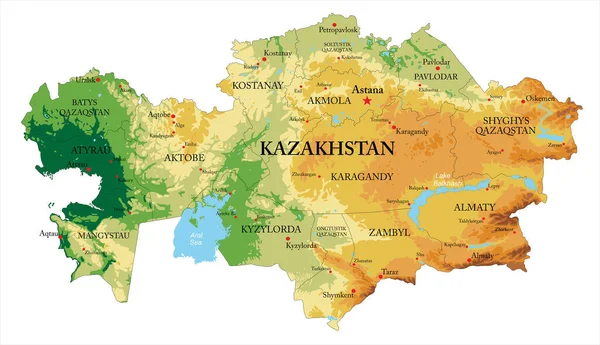 Outline map of kazakhstan