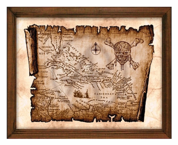 Pirate map poster